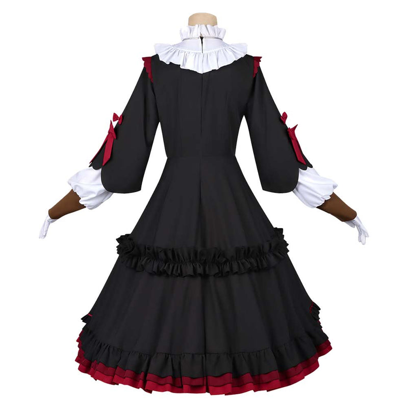 goku black dress Needy Girl Overdose (2026) Gokubara Michica Women Outfit Halloween Carnival Party Cosplay Costume One-Shoulder Black Velvet Maxi Source Countries SD-10.02.25 Shoe Size (UK):11