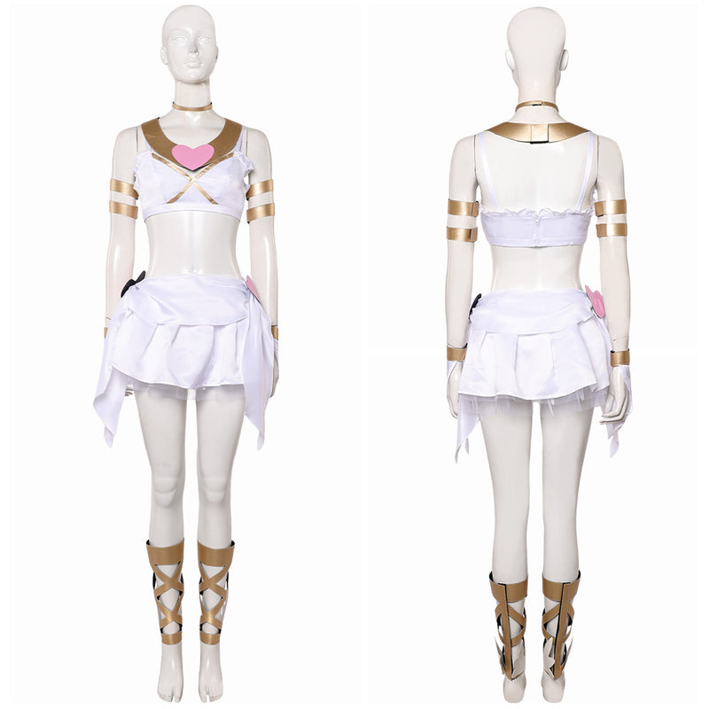 New Panty & Stocking with Garterbelt Panty Anarchy Women White Outfit Cosplay Costume New Panty & Stocking with Garterbelt Panty Anarchy Women White Outfit Cosplay Costume
