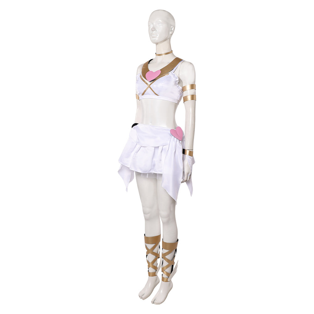 New Panty & Stocking with Garterbelt Panty Anarchy Women White Outfit Cosplay Costume New Panty & Stocking with Garterbelt Panty Anarchy Women White Outfit Cosplay Costume