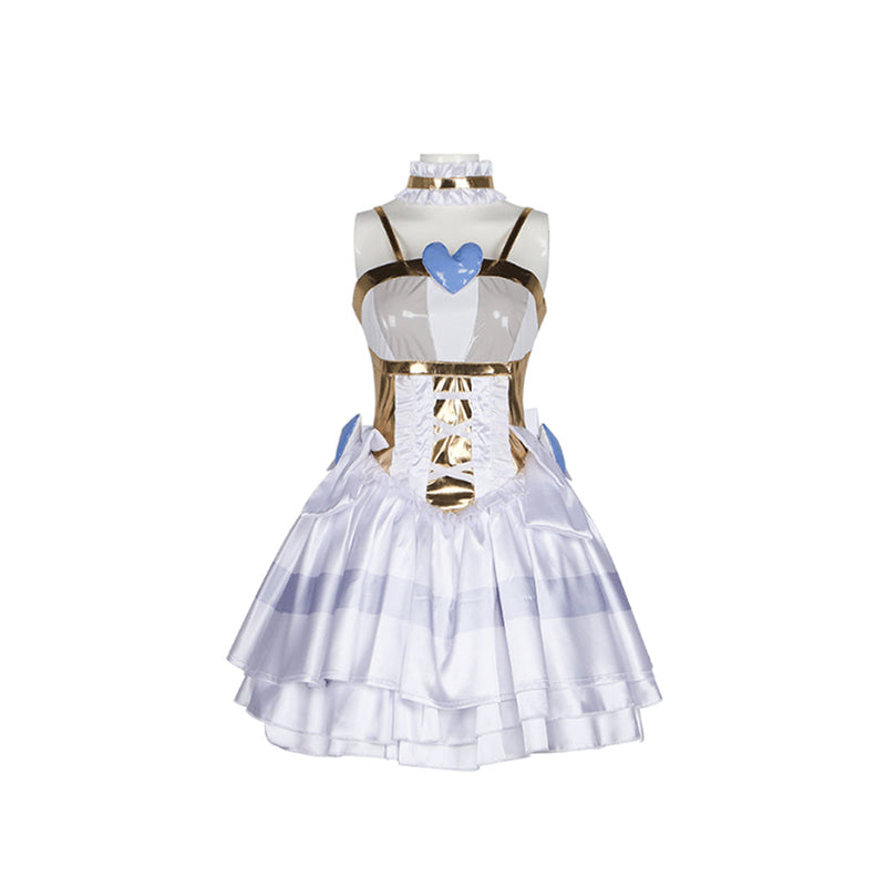 New Panty & Stocking with Garterbelt Stocking Anarchy Women White Dress Cosplay Costume