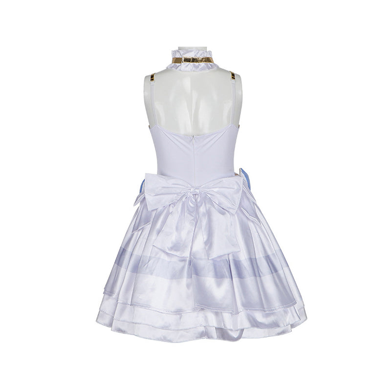 New Panty & Stocking with Garterbelt Stocking Anarchy Women White Dress Cosplay Costume