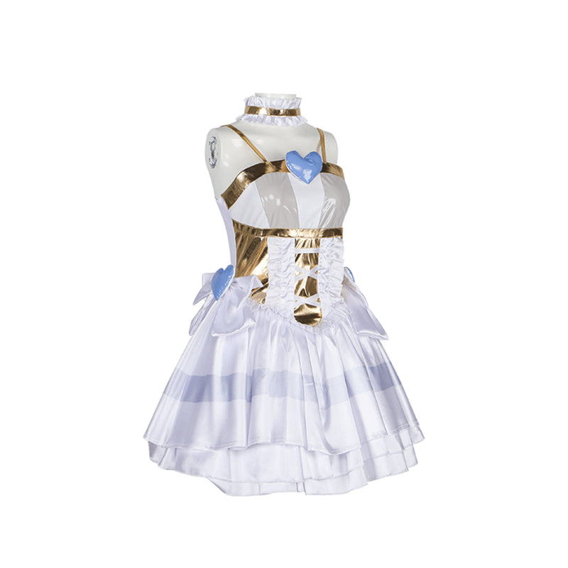 New Panty & Stocking with Garterbelt Stocking Anarchy Women White Dress Cosplay Costume