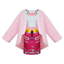 One Piece Anime Donquixote Doflamingo Women Pink Outfit Party Carnival Halloween Cosplay Costume