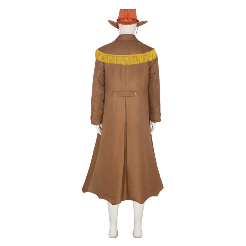 One Piece Anime Portgas D. Ace Brown Outfit Party Carnival Halloween Cosplay Costume