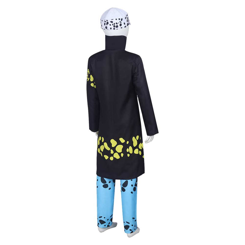 One Piece Anime Trafalgar D. Water Law Kids Children Black Outfit Party Carnival Halloween Cosplay Costume