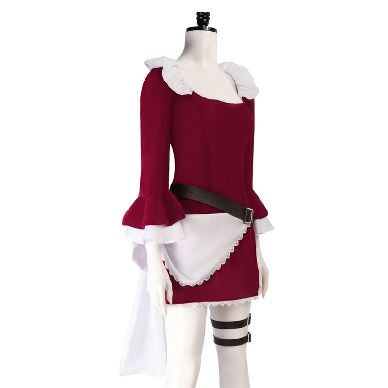 Baby-5 Women Red Dress Outfit Carnival Halloween Cosplay Costume Baby-5 Women Red Dress Outfit Carnival Halloween Cosplay Costume