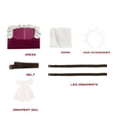 One Piece Baby-5 Women Red Dress Outfit Carnival Halloween Cosplay Costume