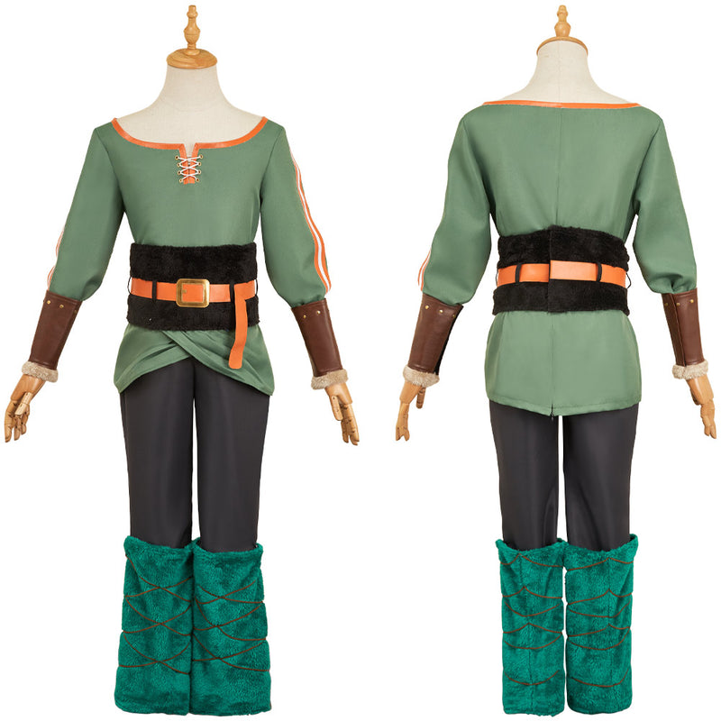 Elbaph Arc Zoro Green Gladiator Fullset Outfits Men Halloween