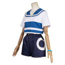 One Piece Fan Letter Nami Fans Women Blue Navy Suit Carnival Halloween Cosplay Costume