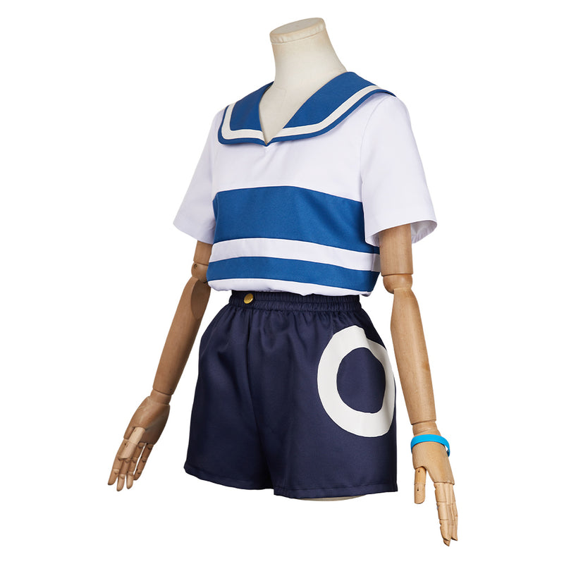 One Piece Fan Letter Nami Fans Women Blue Navy Suit Carnival Halloween Cosplay Costume