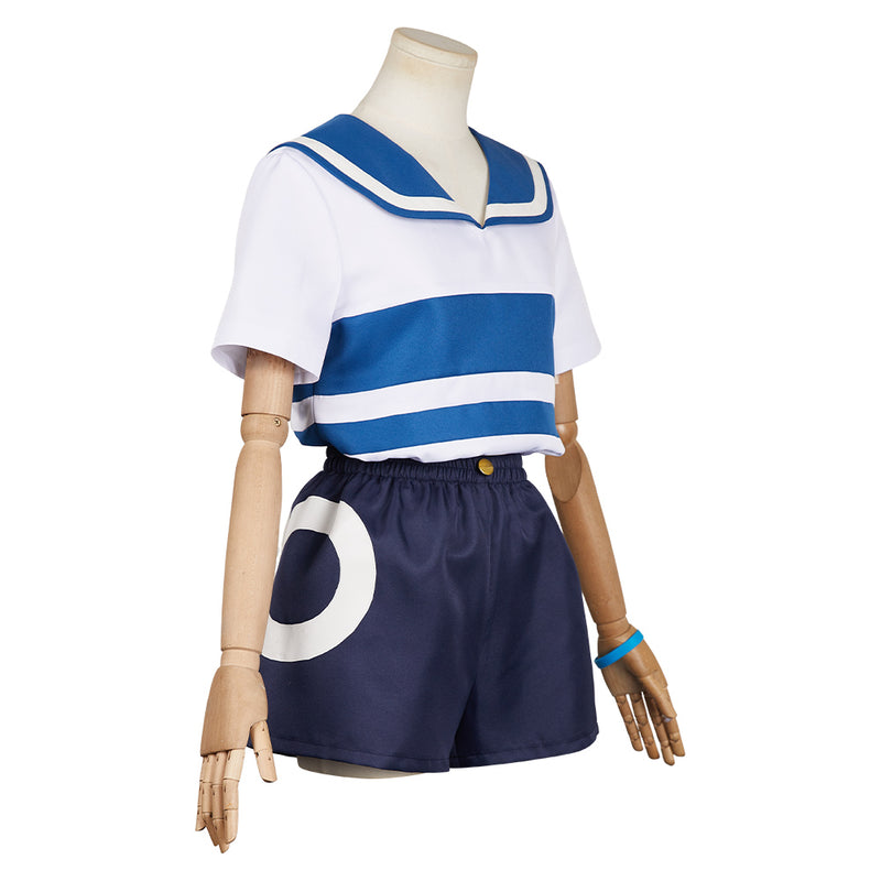 One Piece Fan Letter Nami Fans Women Blue Navy Suit Carnival Halloween Cosplay Costume