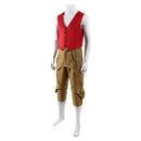 One Piece Season 2 Luffy Red Vest Pants Set Outfit Men Halloween Carnival Party Cosplay Costume 