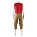 One Piece Season 2 Luffy Red Vest Pants Set Outfit Men Halloween Carnival Party Cosplay Costume 