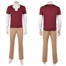 One Piece Season 2 Sanji Red Shirt Pants Outfit Halloween Carnival Party Cosplay Costume