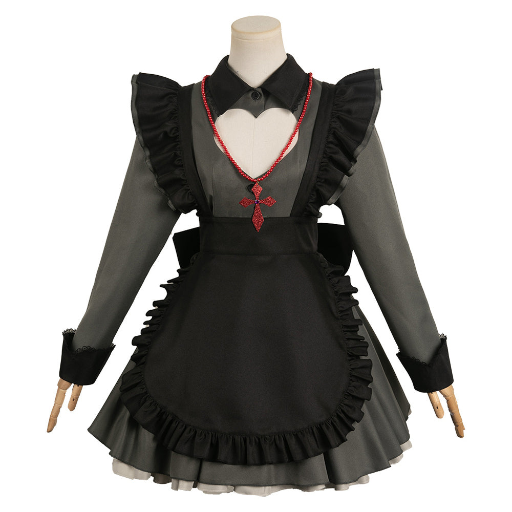 Oshi no Ko Anime Hoshino Rubii Women Black Maid Dress Party Carnival Halloween Cosplay Costume Oshi no Ko Anime Hoshino Rubii Women Black Maid Dress Party Carnival Halloween Cosplay Costume
