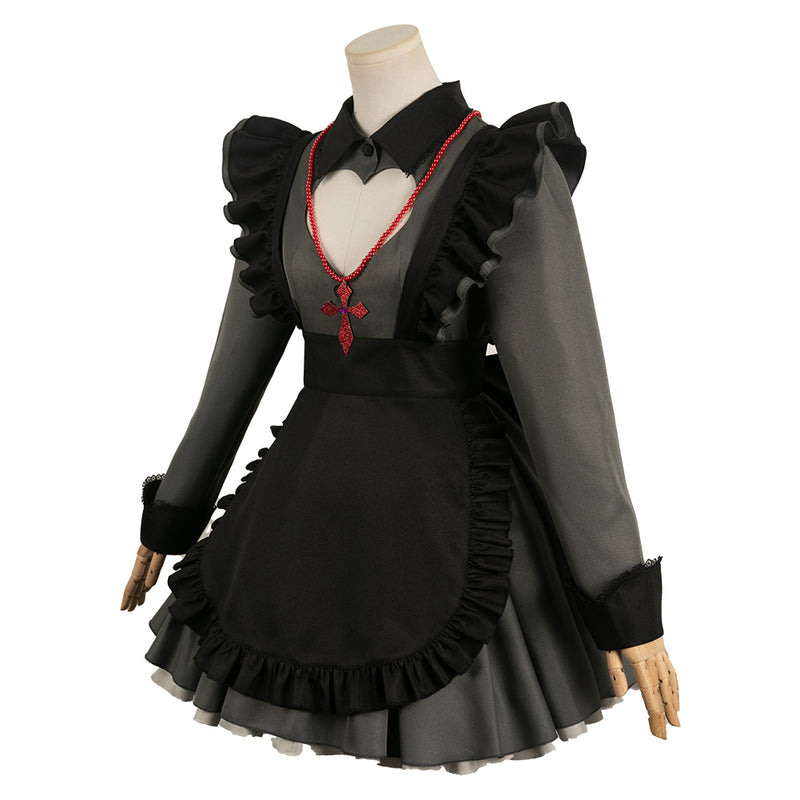 Oshi no Ko Anime Hoshino Rubii Women Black Maid Dress Party Carnival Halloween Cosplay Costume