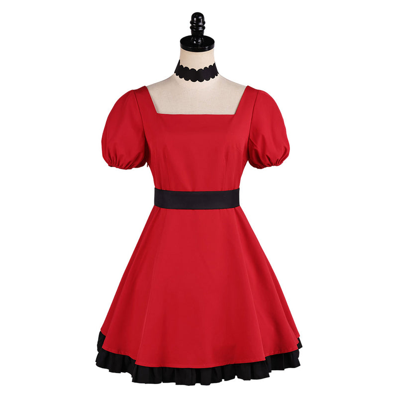 Oshi no Ko Ruby Hoshino Red Dress Outfit Women Halloween Carnival Party Cosplay Costume Oshi no Ko Ruby Hoshino Red Dress Outfit Women Halloween Carnival Party Cosplay Costume