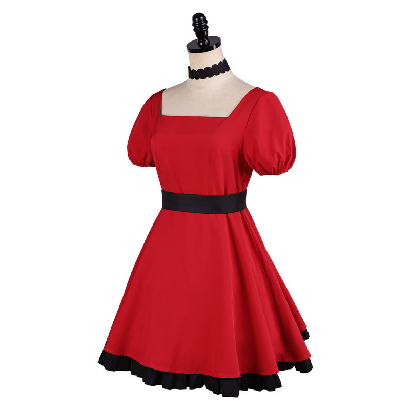 red dress for short women Oshi no Ko Ruby Hoshino Red Dress Outfit Women Halloween Carnival Party Cosplay Costume