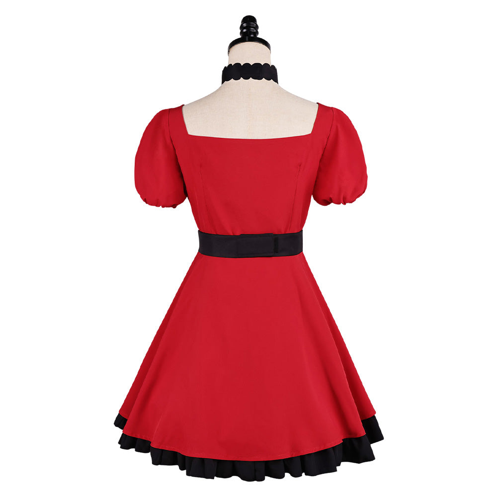 sachin and babi light blue dress 1960s Red Roses Pouf Skirt Cocktail Dress – Shrimpton Couture main image 0