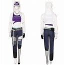 OW Ashe Women Purple Outfit With Hat Carnival Halloween Cosplay Costume