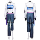 OW D. Va Women Blue Outfit Carnival Halloween Cosplay Costume