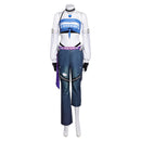 OW D. Va Women Blue Outfit Carnival Halloween Cosplay Costume