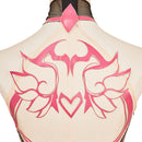 OW D.VA Women Red Dress Outfit Carnival Halloween Cosplay Costume