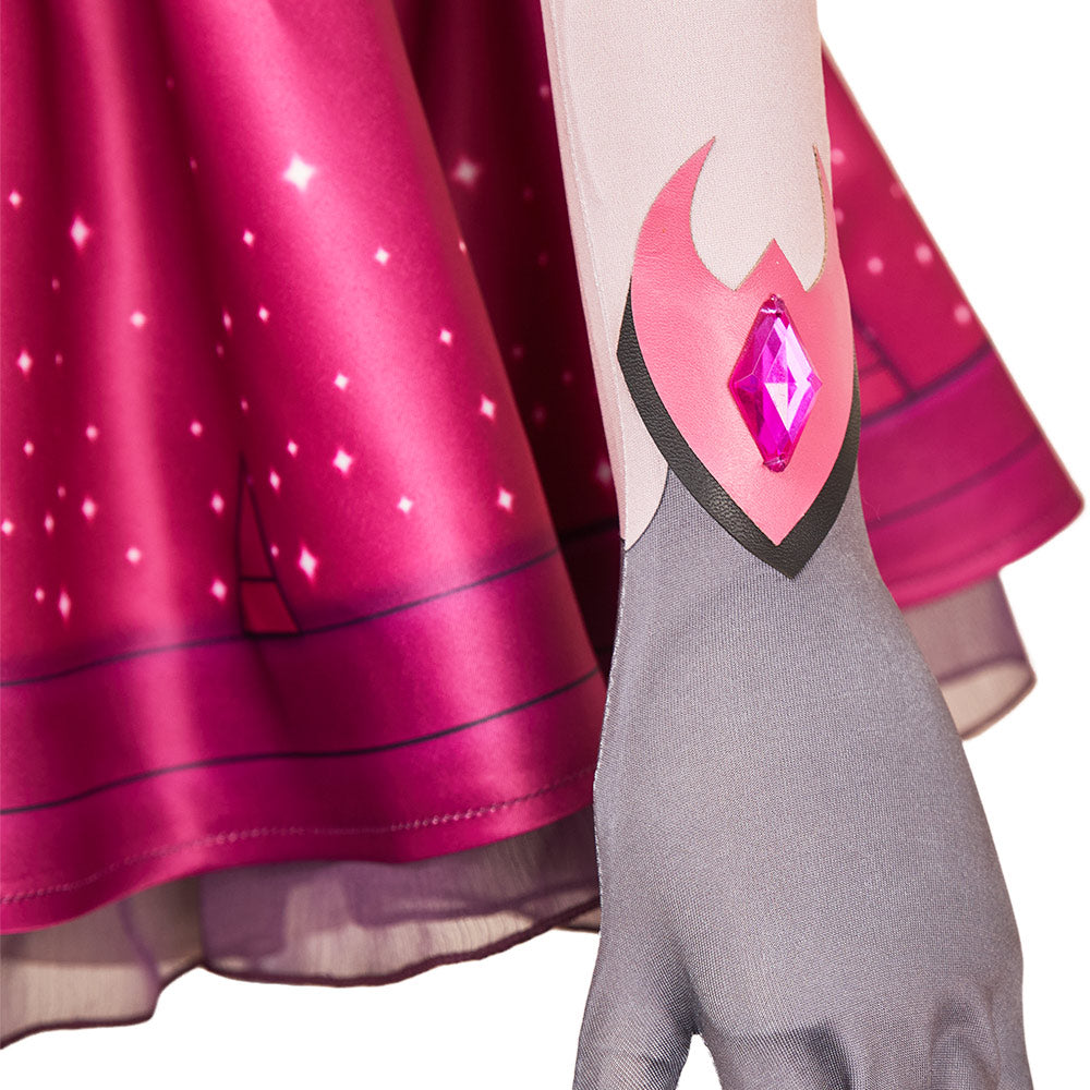 OW D.VA Women Red Dress Outfit Carnival Halloween Cosplay Costume