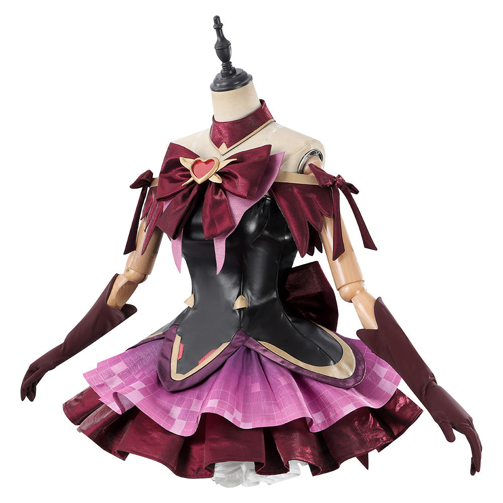 OW Juno Women Mythic Corrupted Evil Red Outfit Carnival Halloween Cosplay  Costume