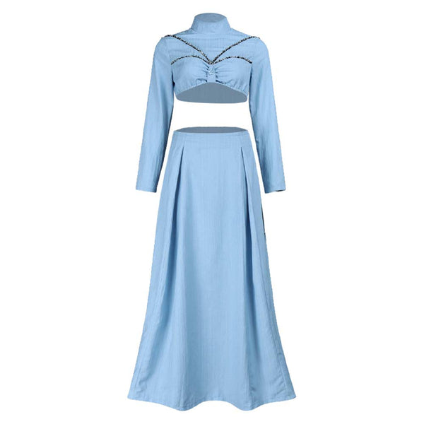 Padmé Amidala Blue Outfit Women Dress Carnival Halloween Cosplay Costume