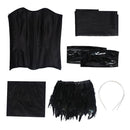 Padme Amidala Fireside Black Corset Gown Women Halloween Carnival Party Cosplay Costume