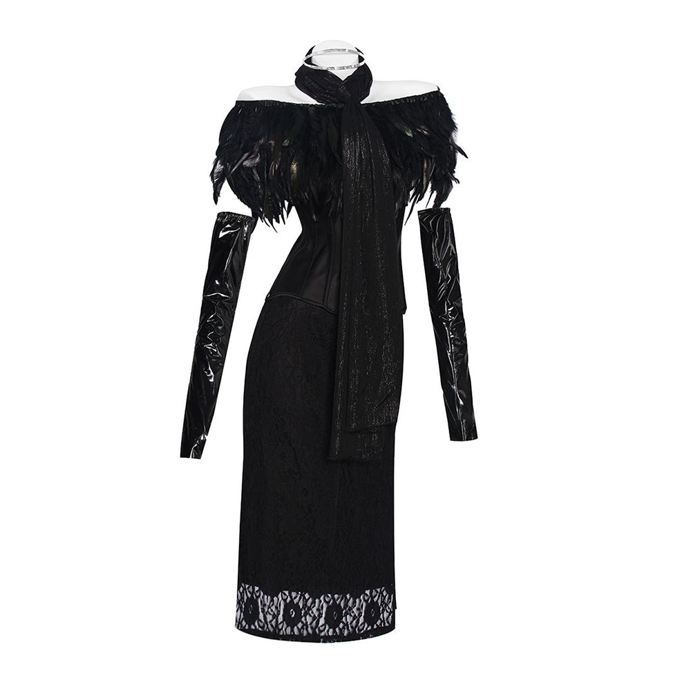 Padme Amidala Fireside Black Corset Gown Women Halloween Carnival Party  Cosplay Costume