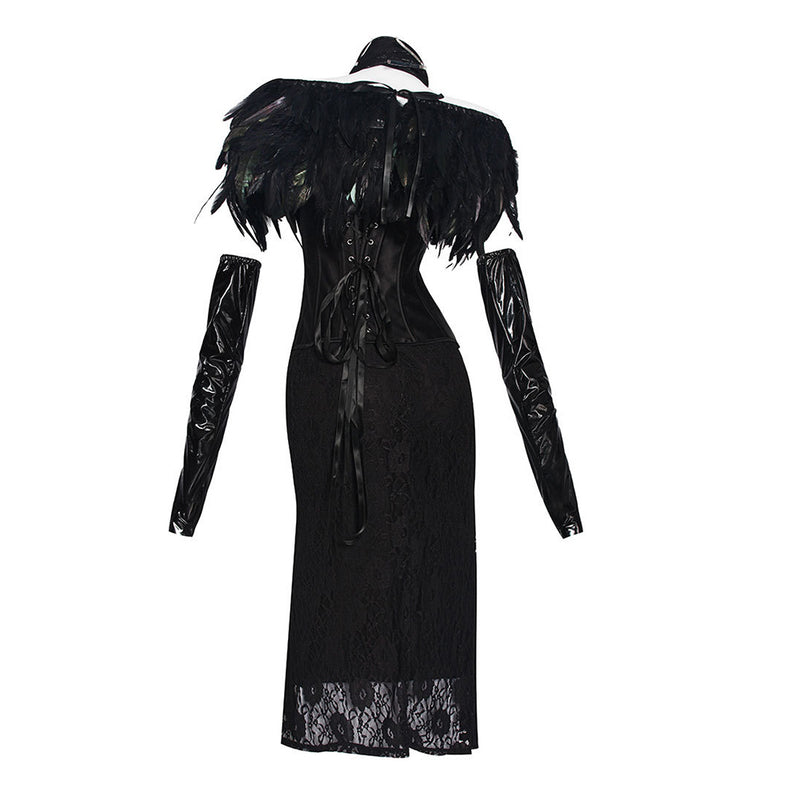 Padme Amidala Fireside Black Corset Gown Women Halloween Carnival Party  Cosplay Costume