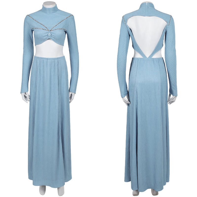 Padme Amidala Women Blue Dress Carnival Halloween Cosplay Costume Padme Amidala Women Blue Dress Carnival Halloween Cosplay Costume