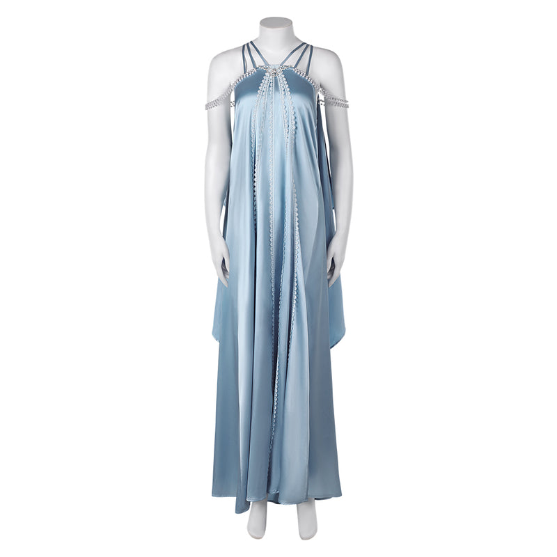 Padme Amidala Women Blue Nghtgown Sleepwear Dress Carnival Halloween Cosplay Costume