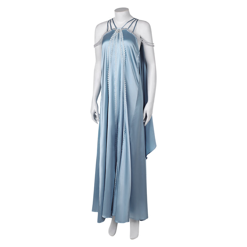 Padme Amidala Women Blue Nghtgown Sleepwear Dress Carnival Halloween Cosplay Costume