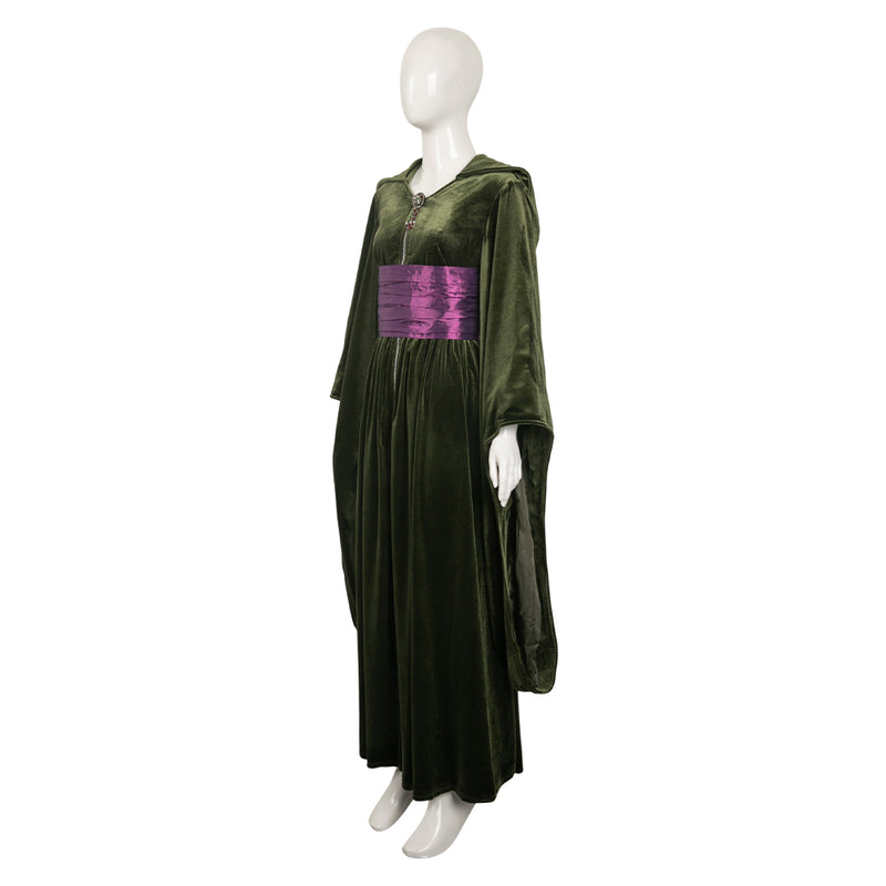 Padme Amidala Women Green Velvet Dress Party Carnival Halloween Cosplay Costume