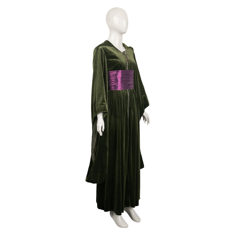 Padme Amidala Women Green Velvet Dress Party Carnival Halloween Cosplay Costume