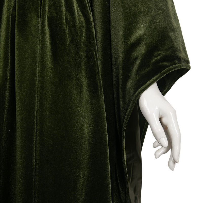 Padme Amidala Women Green Velvet Dress Party Carnival Halloween Cosplay Costume