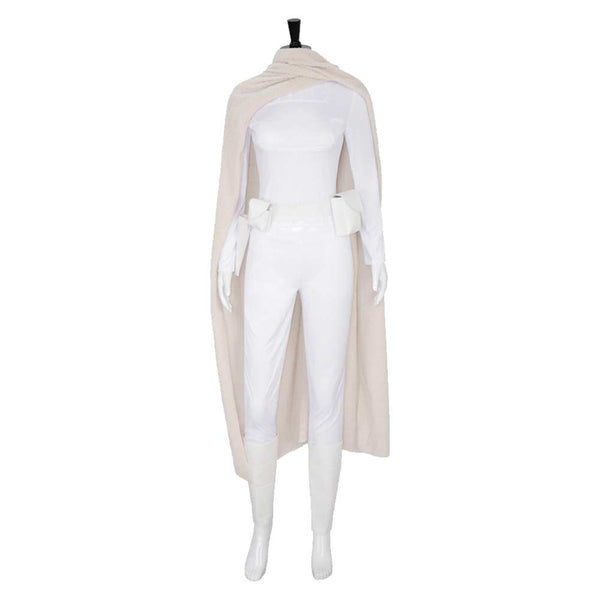 Padme Amidala Women White Outfit With Cloak Party Carnival Halloween Cosplay Costume