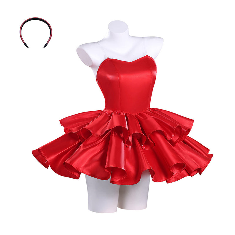 red tutu dress for adults Perfect Blue Mima Kirigoe Red Dress Set Outfit Women Halloween Carnival Party Cosplay Costume