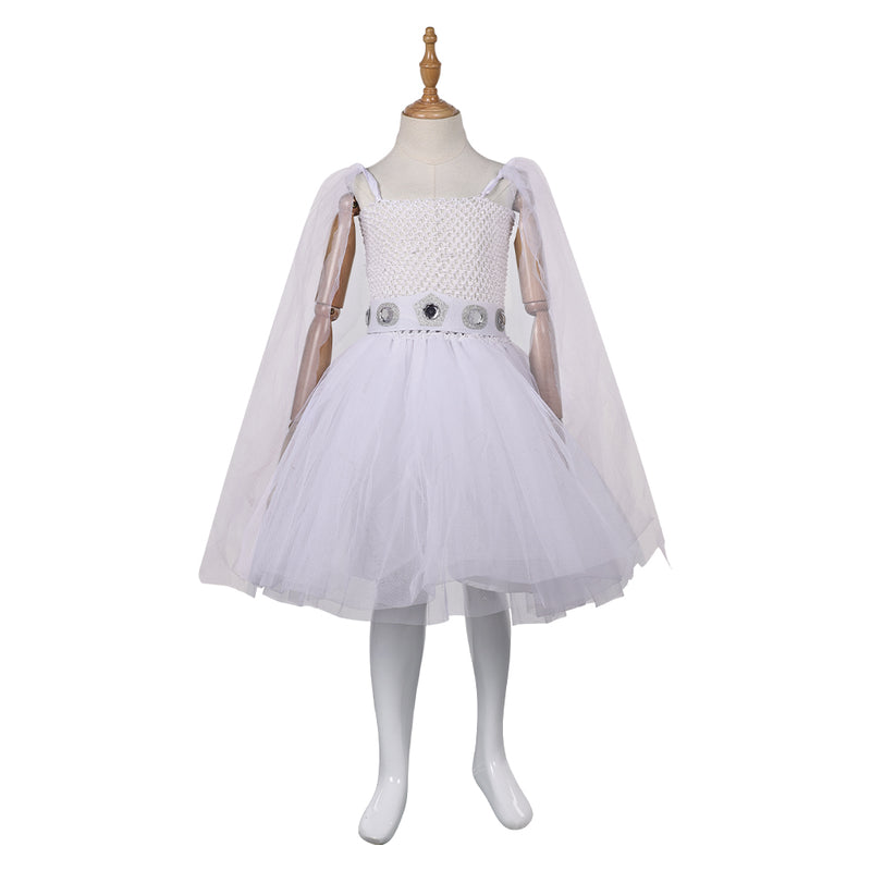 Princess Leia Kids Children White Dress Party Carnival Halloween Cosplay Costume