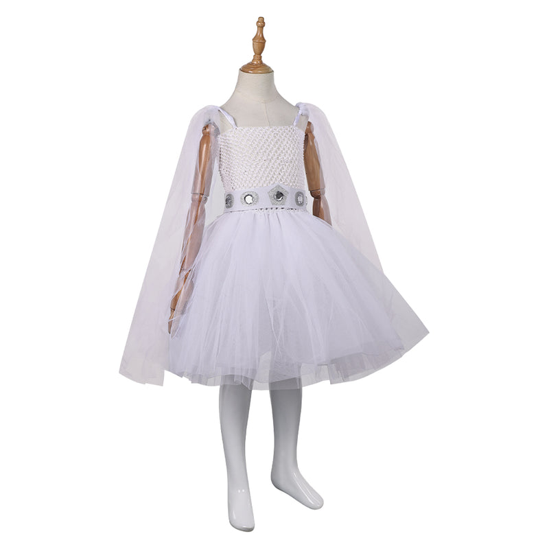 Princess Leia Kids Children White Dress Party Carnival Halloween Cosplay Costume