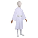 Princess Leia Kids Children White Dress Set Party Carnival Halloween Cosplay Costume
