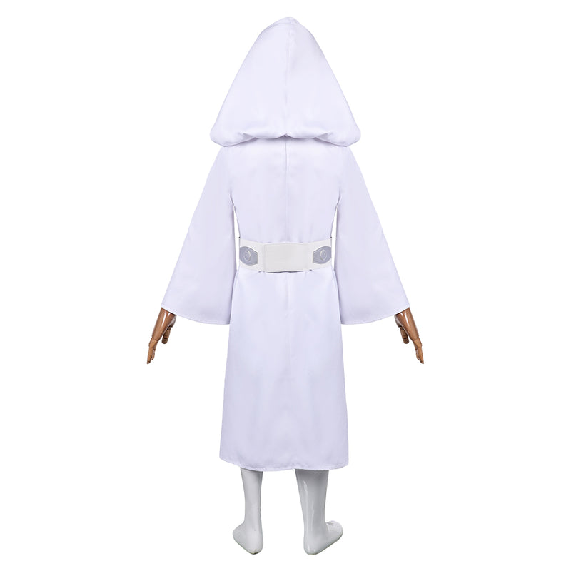 Princess Leia Kids Children White Dress Set Party Carnival Halloween Cosplay Costume