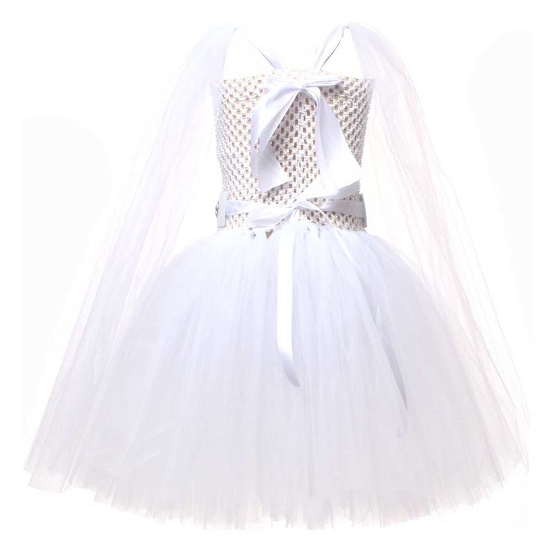 Princess Leia Kids Children White Tutu Dress Party Carnival Halloween Cosplay Costume