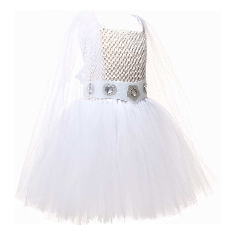 Princess Leia Kids Children White Tutu Dress Party Carnival Halloween Cosplay Costume