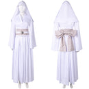 Princess Leia Women White Dress Outfit Carnival Halloween Cosplay Costume