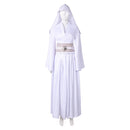 Princess Leia Women White Dress Outfit Carnival Halloween Cosplay Costume