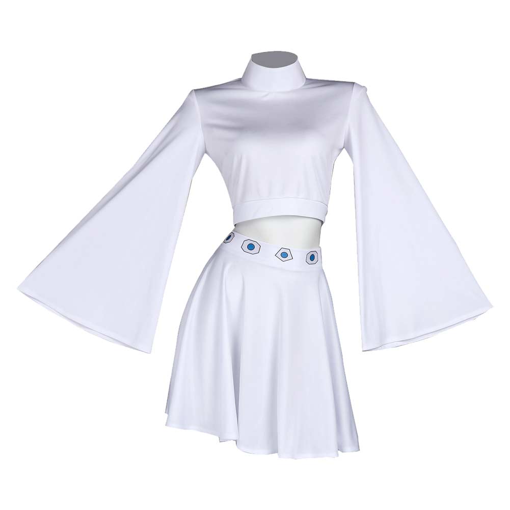 Princess Leia Women White Dress Party Carnival Halloween Cosplay Costume Original Design